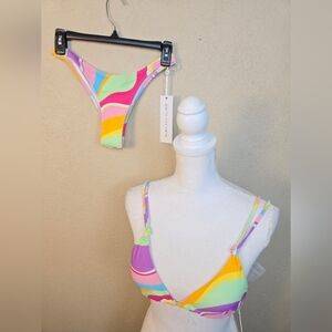 Whitefox Swim Belmont Wave Print Bikini Set NWT (5444)